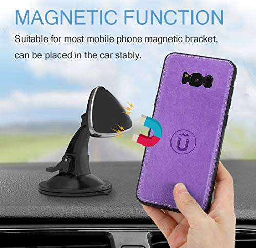 Samsung S8 Plus Wallets Case for Women/Men,PU Leather Protective Case with Card Holder Wallet Strap Money Pouch Detachable Magnet Cover Galaxy S8 Plus Flip Case Folio Zipper Purse Phone Case Purple 5