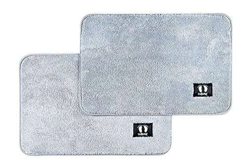 BluBasket Anti-Slip Bath Mat, Bathroom Rug, Floor mat Suitable for Kitchen, Bedroom and Bathroom, Water Absorbent,Machine Washable (SkyBlue)(40 x 60 cm) (2)