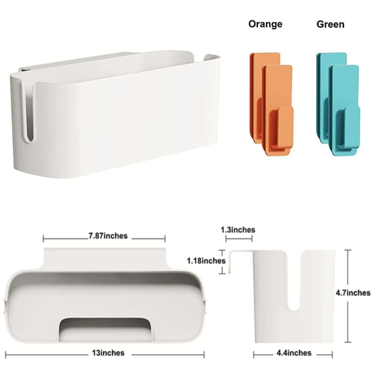 HYOATREA Bedside Storage Organizer Caddy Hanging Organizer Bunk Bed Shelf Holder Pocket for College Dorm Room Baby Bed Rails (Orange) 6