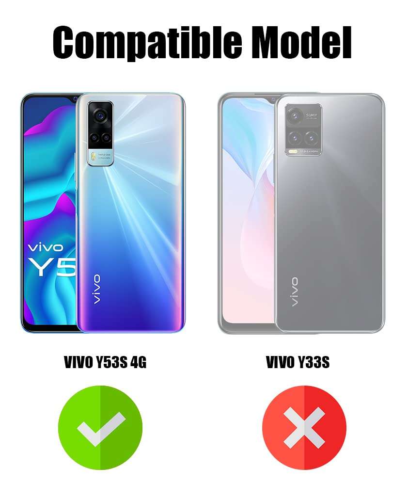 Jkobi Flip Cover Case for Vivo Y53s 4G (Stitched Leather Finish | Magnetic Closure | Inner TPU | Foldable Stand | Wallet Card Slots | Black) 5