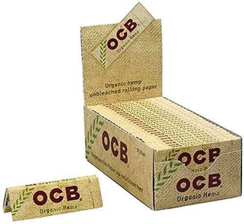 OCB France Auth. Seller RATTAN EXPO OCB ORGANIC HEMP SINGLE Rolling Papers Cigarette Papers Smoking Papers pack of (50) 1