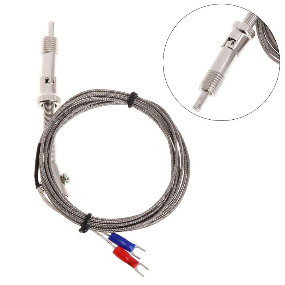 Abnana K Type Thermocouple Temperature Sensor Bayonet Compression Spring with 2m Cable 2