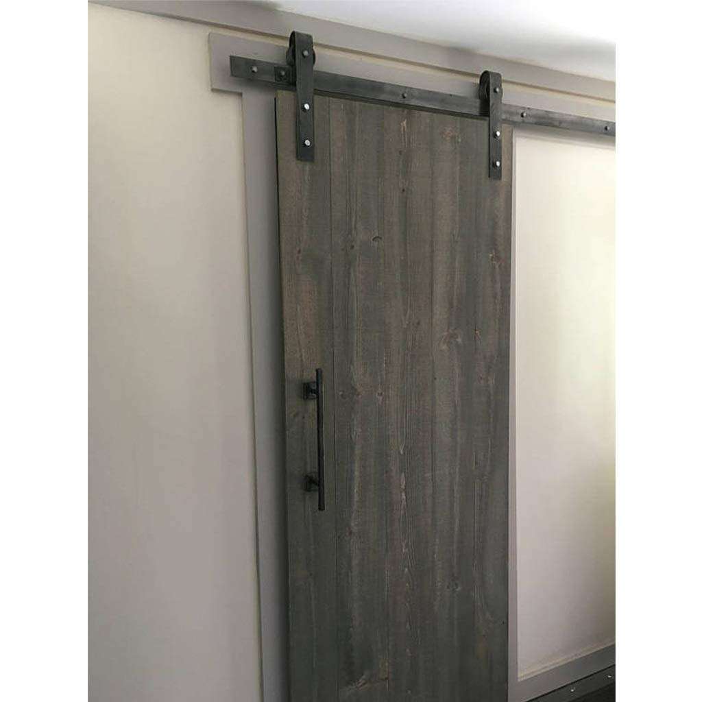 RTY-BY Barn Door Handle, Sliding Door Handles Pull Push Button Set - Door Knob Hardware for Barn Doors, Closet Doors, Garden Sheds, Interior Exterior, Black (Size : 32cm) 6