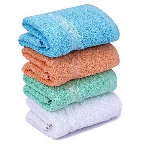 B S NATURAL Hand Towels Set of 4 Peice for Kitchen, Multicolor Napkins