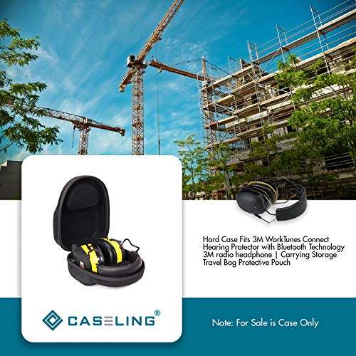 caseling Ear Muff Case - Fits 3M WorkTunes Connect Hearing Protector - Earmuff EVA Ear Protection Hard Case for Storage and Travel (Case Only) 4