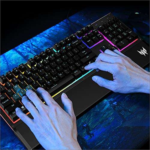 Acer Predator Aethon 100 Gaming Keyboard: Floating Keycaps Design - Anti-Ghosting for 19 Keys - UV Coated ABS Keycap - 16.8M RGB Colors + Six Lighting Effects 2