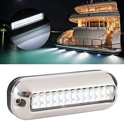 LED Transom Light, 39LEDs 5.2W Underwater Pontoon Transom Light IP68 Waterproof Boat Fishing Lamp(White) 5
