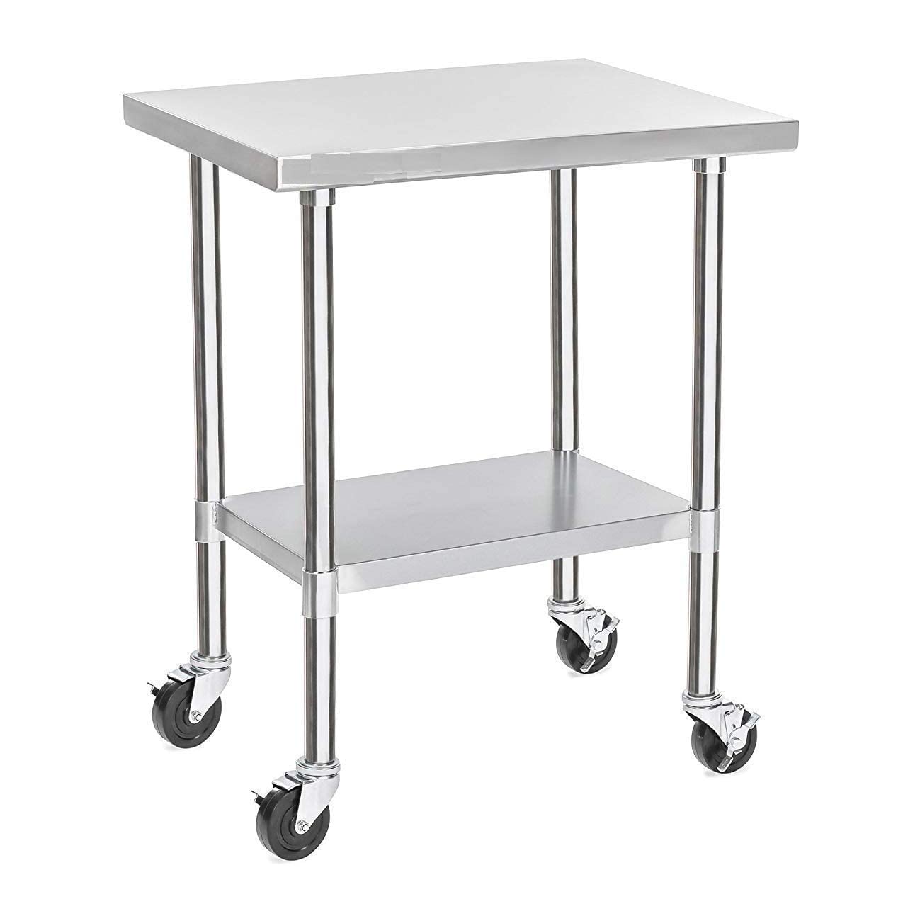 Indian Decor. 55275 Stainless Steel Work Table Food Prep Commercial Grade Worktable - Good for Restaurant, Business, Warehouse, Home, Kitchen, Garage-