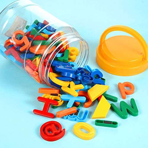 137 Pieces Magnetic Letters Numbers Alphabet Fridge Magnets and Shapes for Toddlers Phonics Letter Refrigerator Magnets for Ages Over 3 Early Educating Learning 5