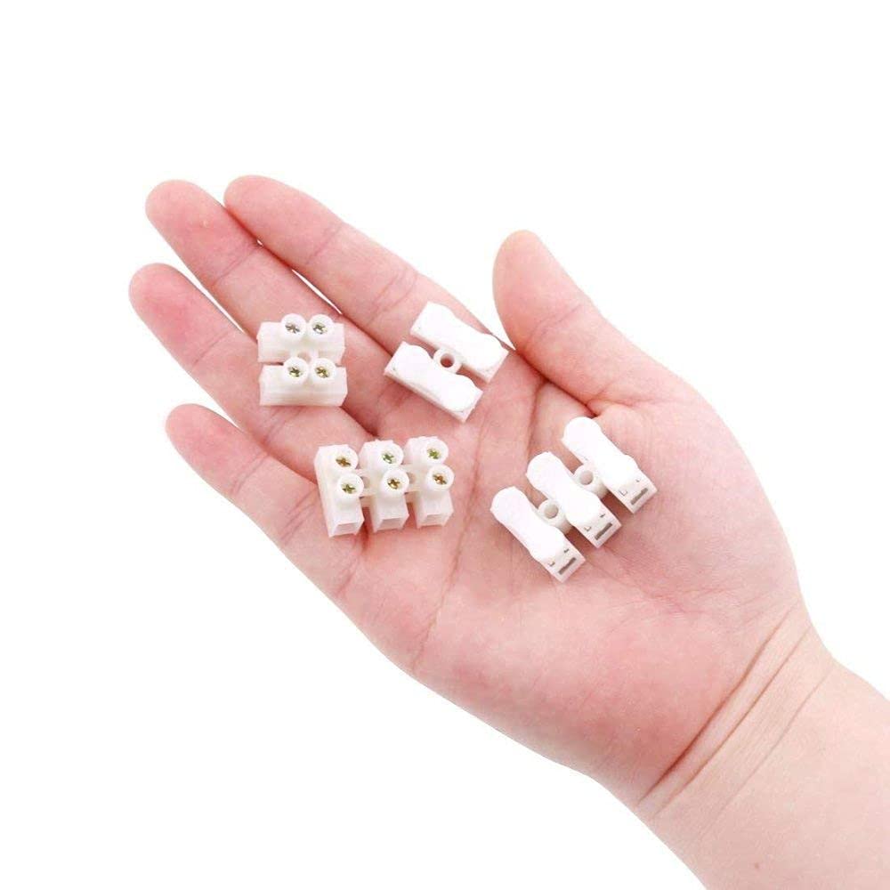 DIY Crafts CT-DIY-HI-20956 CH2/3 Spring Wire Connector Quick Connector Terminal Block Electrical Cable Clamp Terminal Connector LED Strip Light 4
