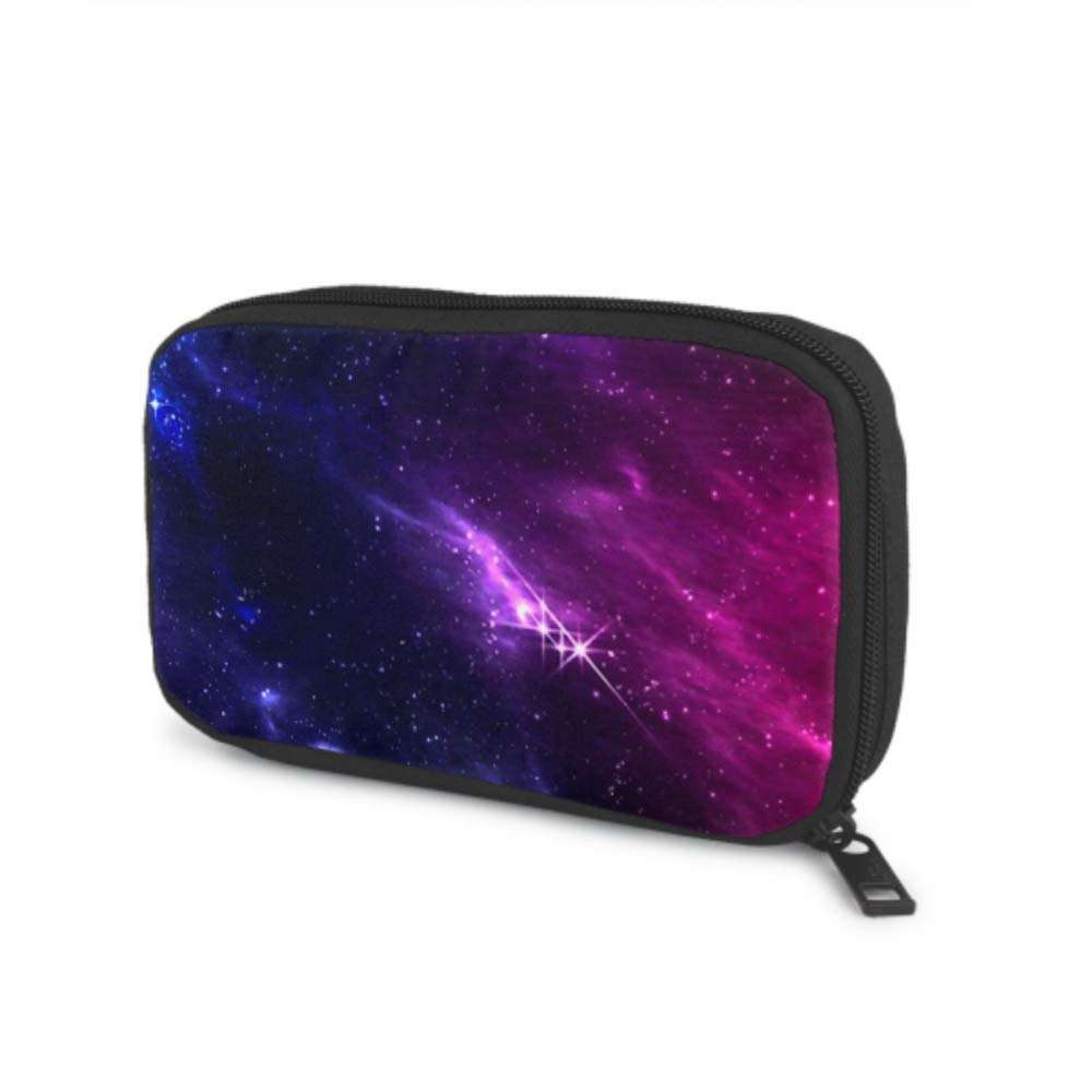 Electronics Accessories Organizer Bag Deep Space Vector Illustration Cosmic Nebula Electronics Organizer Electronic Pocket Organizer Storage Bag of Cases for Cable, Charger, Phone, USB, Sd Card 1