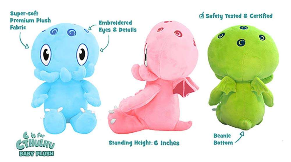 C is for Cthulhu Baby Plush (Green, 6 Inches) 4
