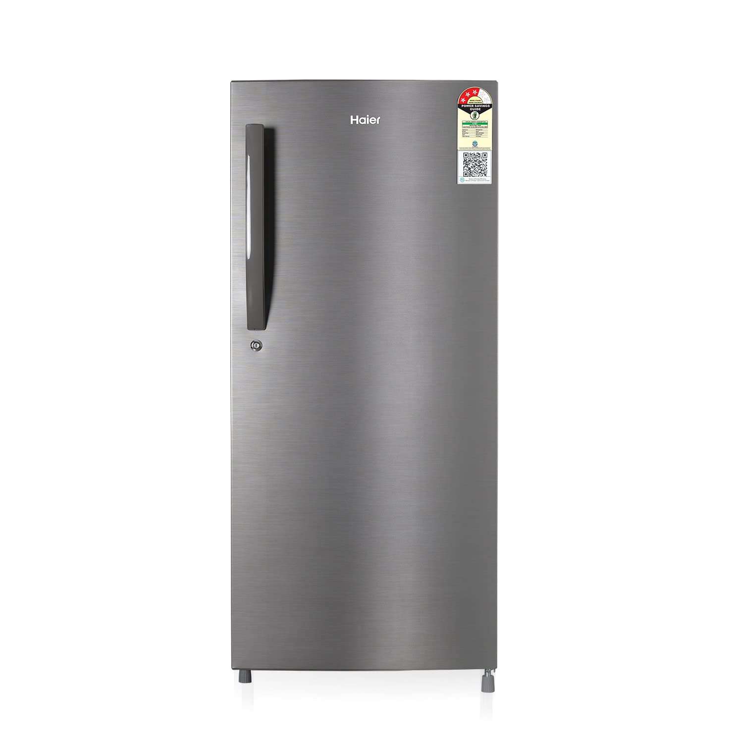 Haier 190L 3 Star Direct Cool Single Door Refrigerator (HED-203DS-P, Dazzle Steel)