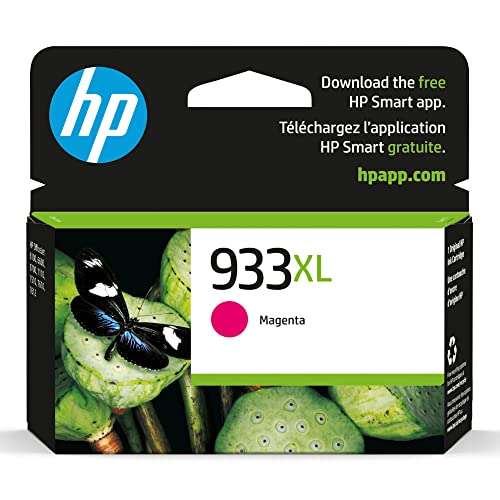 HP 933XL Magenta High-yield Ink Cartridge | Works with HP OfficeJet 6100, 6600, 6700, 7110, 7510, 7610 Series | CN055AN 1
