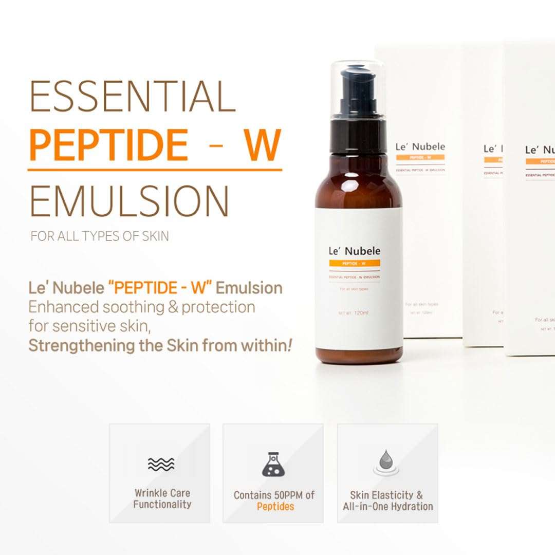 Le' Nubele Peptide Lotion - Lightweight Hydrating Lotion for Sensitive Skin, Calming & Moisturizing, Enriched with Plant-Based Extracts, Korean Skincare, 4.05 fl. oz (120ml) 4