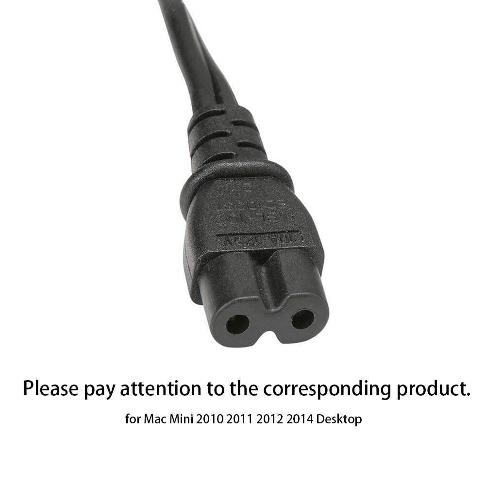 NiceTQ Replacement AC Power Supply Cord Cable for Mac Mini 2010 2011 2012 2014 Desktop 2