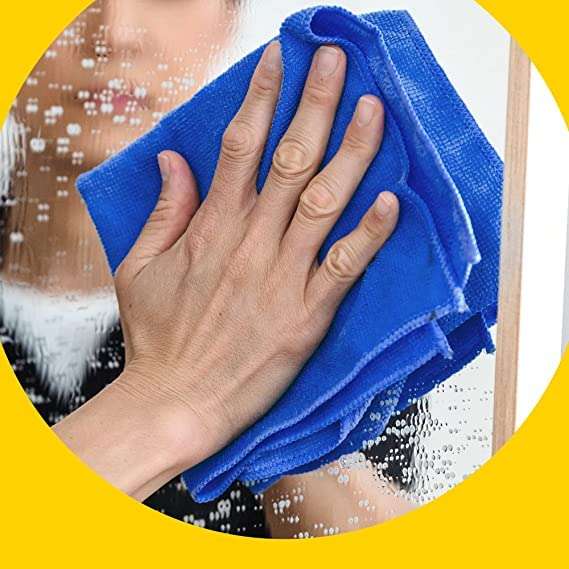 Twinish Multi-Purpose Microfiber Table Cloths/Napkins for The House, Kitchen, Party, and Cocktails! Extremely Absorbent, Washable, and Reusable for Daily use-300 GSM 40x40 cms, (Pack of 1) 4