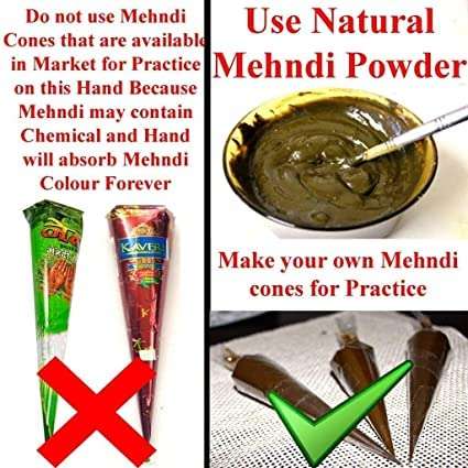 ENBY Reusable Washable Acrylic Hand for Mehendi Practice (PACK OF 2) 6