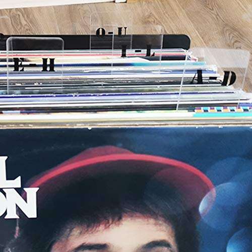 Pearlead 6Pcs Professional Acrylic Vinyl Record Category Label Cards LP Record Divider Cards with Black A-Z Alphabet Lettering (LP Classification Card,Vertical Version) 5