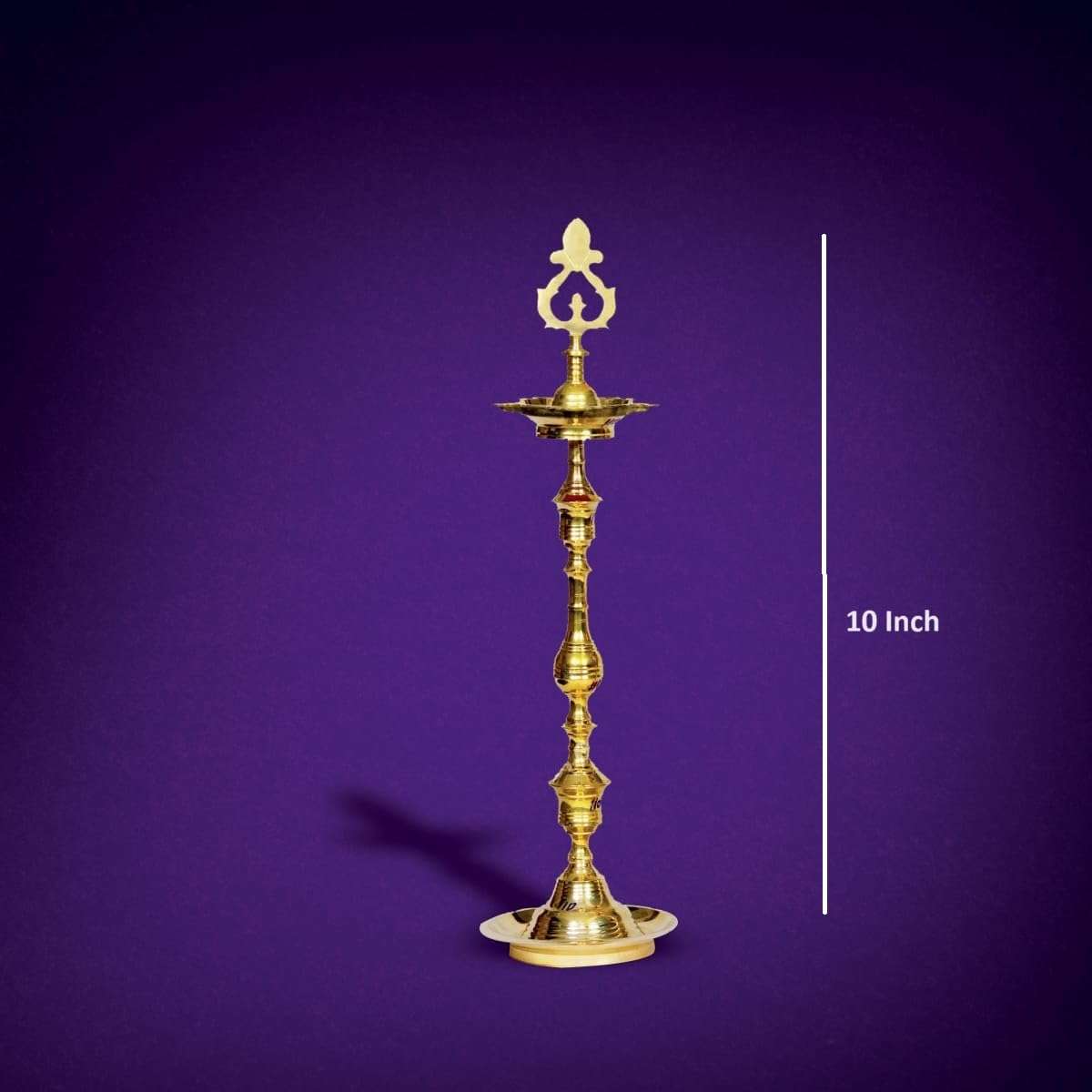 Puyangam Brass KUTHU VILAKKU, Brass Lamps/Diya/DEEPAM for Pooja/Best Lamps/Diya/KUTHU VILAKKU for Gifts/Decorations (10 Inch) 3