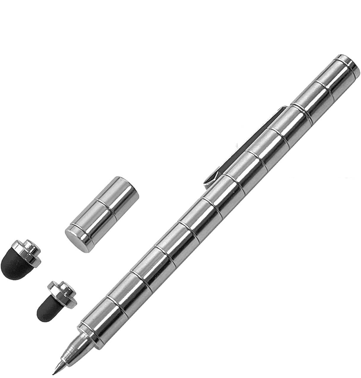 EKANTIK Magnetic Pen Decompression Metal Pen, Fidget with 13 Rings, Creative Toy Write, Intellectual Learning, and Stress Reduction Gifts for Family or Friends Multifunction (Pack of 1) 1