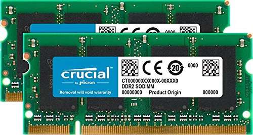 Crucial 8GB Kit (4GBx2) 8GB Kit (4GBx2) Upgrade. (DDR2 PC2-6400, Non-ECC,)