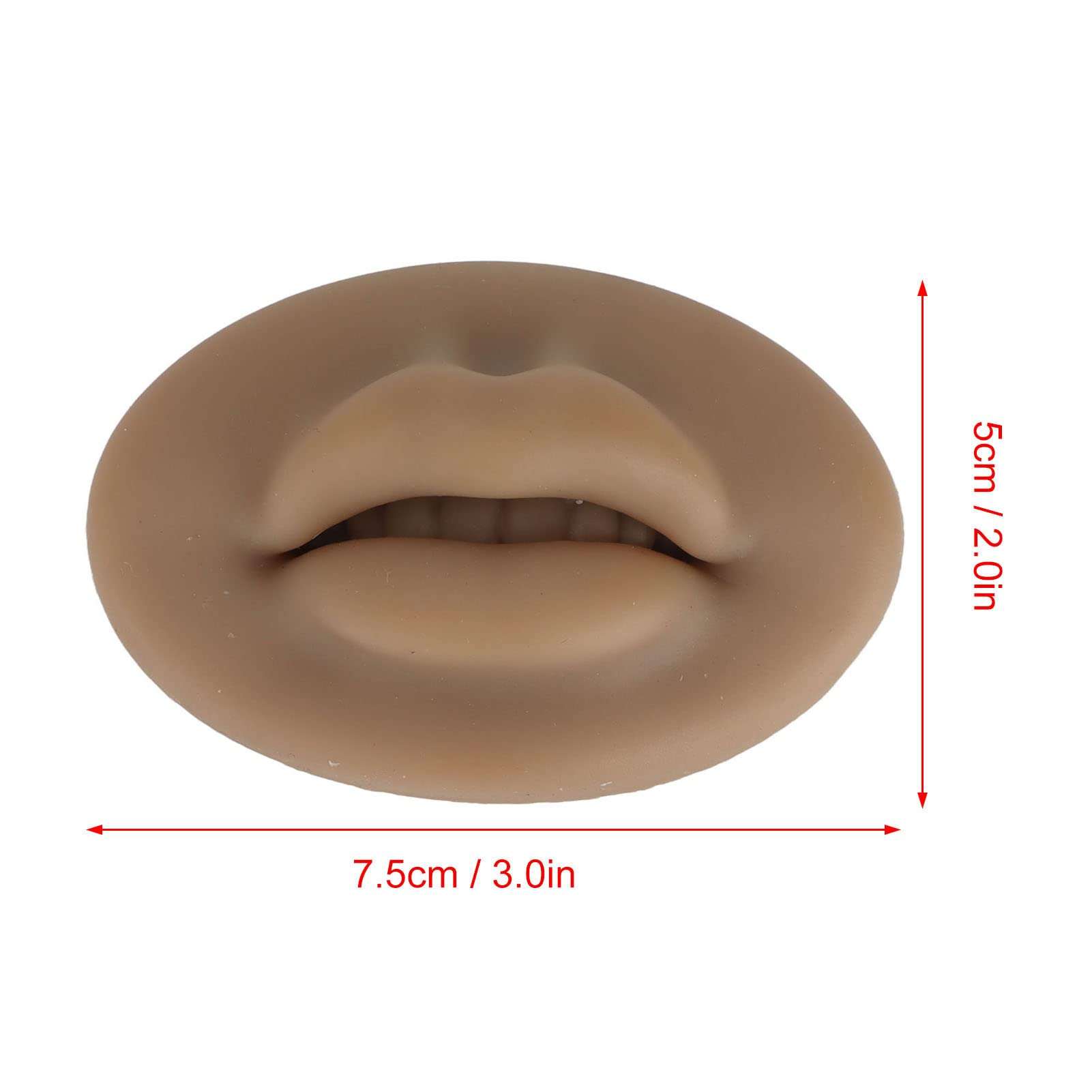 ZJchao Silicone Fake for Lips, 3d Lips Practice Semi Permanent Skin Fake Lips Fake Skin Lips Open Mouth Silicone Lips Model Microblading Practice Skin for Training Lips Makeup 6