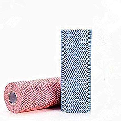 Non-Woven Fabric Kitchen Towel Roll, 20 Pulls (Multicolour) (Brown, 1) 2