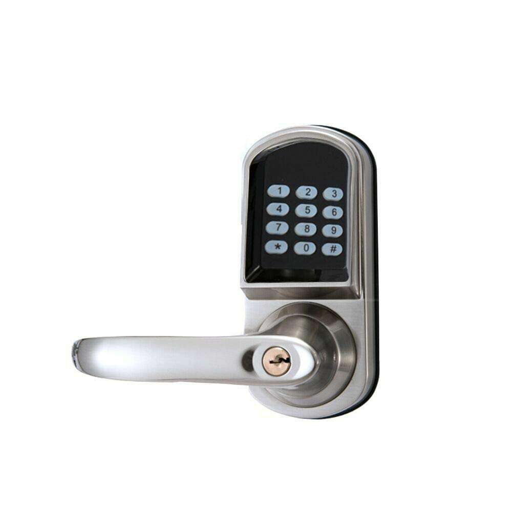Digital Keypad Door Lock Stainless Steel Electronic Keyless Entry Door Lock Digital Combination Higher Security Door Knob (Pass Code or Card) (Right Hand) 1