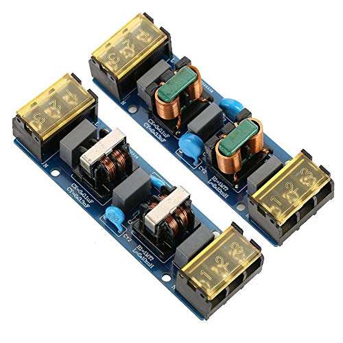 Power Supply Filtering Board Power Supply Filter EMI High Frequency Two-Stage Power Low-Pass Filter Board for Power Supply 6A 25A Optional(25A)