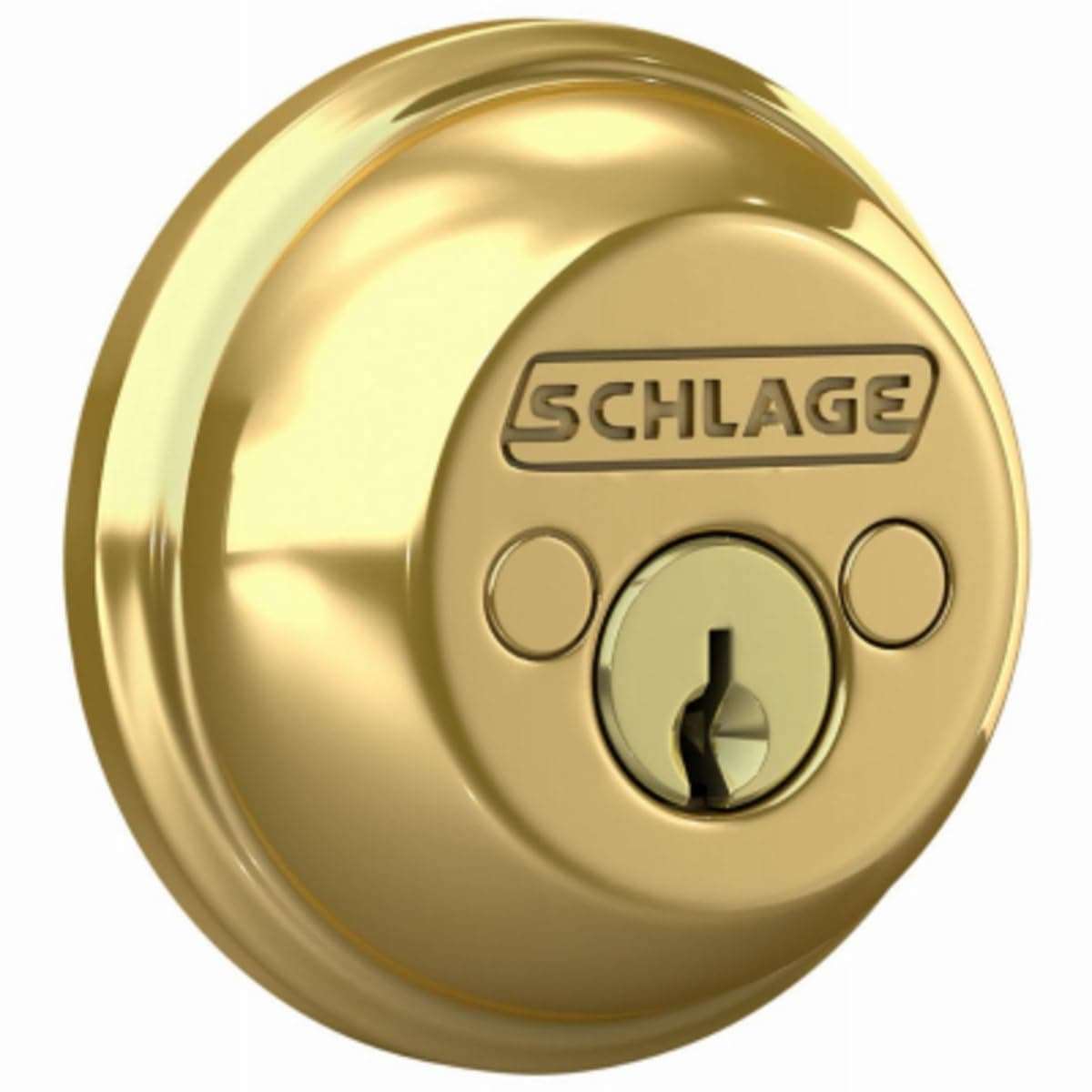 Schlage B62NV505 Double-Cylinder Deadbolt, Bright Brass 3