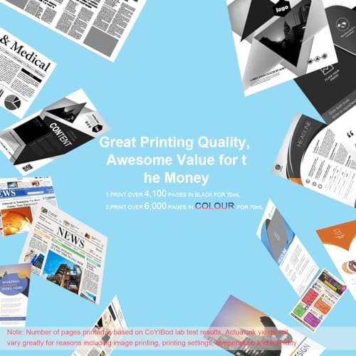 CoYlBod Sublimation Ink for Supertank Refilled Ink Bottles Compatible for ET-2800 ET-2803 ET-2720 ET-4700 ET-4750 ET-4760 ET-2700 ET-2750 ET-2760 ET-3710 ET-15000 ET-3700 ET-3750 ET-3760 ET-3850 4