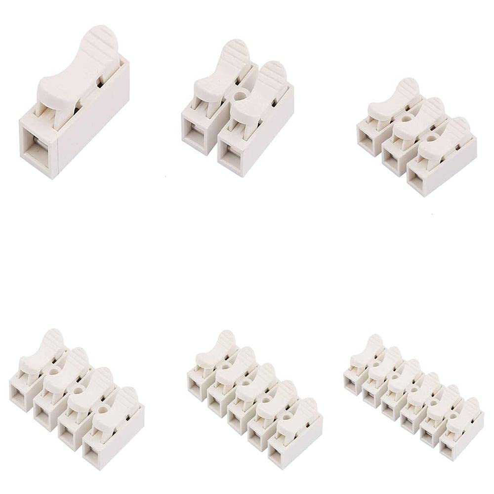 DIY Crafts CT-DIY-HI-30238 CH3 Spring Wire Connector Quick Connector Terminal Block Electrical Cable Clamp Terminal Connector LED Strip Light 1