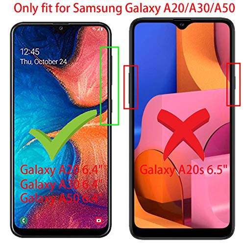 Samsung A20 Case,Galaxy A20 Case,Galaxy A50 Case,MAIKEZI Hybrid Dual Layer TPU Plastic Armor Defender Fashion Phone Case Cover for Samsung Galaxy A20/A30/A50(Black Brushed) 2