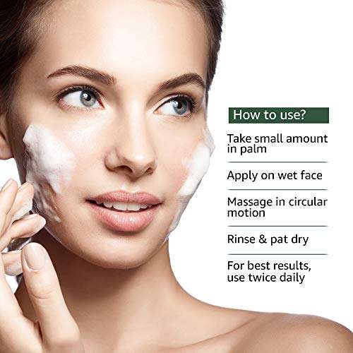 Amazon Brand - Solimo Neem Facewash with Aloe Vera & Cucumber Extracts, SLES & Paraben Free, 2 X 150 ml 5