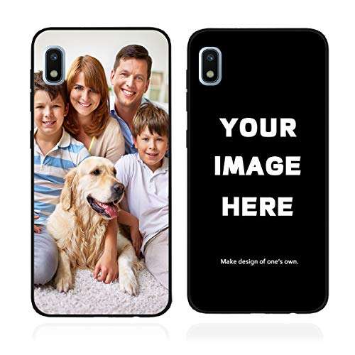 Styletify Custom Phone Case for Galaxy A10E, Personalized Photo Case Customized Picture Shockproof Phone Case Soft Silicone Candy Cases for Birthday Protective Phone Cover Black 1