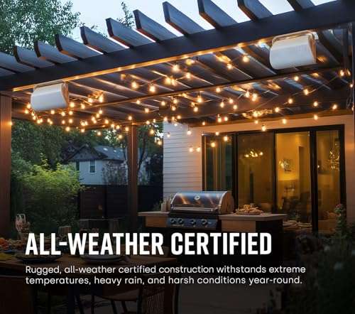 Polk Audio Atrium 6 Outdoor All-Weather Speakers with Bass Reflex Enclosure (Pair, White), Broad Sound Coverage, Speed-Lock Mounting System 2