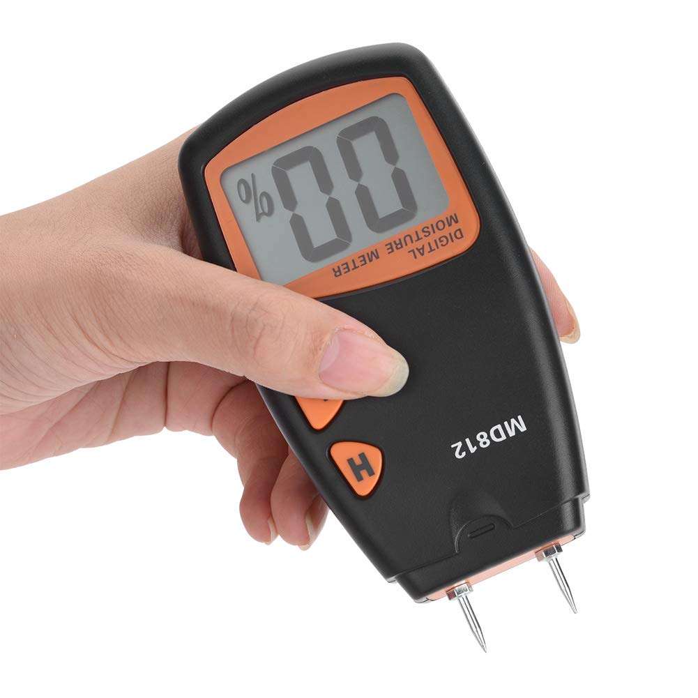 MD812 Digital Wood Moisture Meter, LCD 2/4 Pin Tester Timber Hygrometer Humidity Detector,Moisture Measurement Range: 5%~40% RH,for Measuring Bamboo or Wood Products,Cotton,ect 3