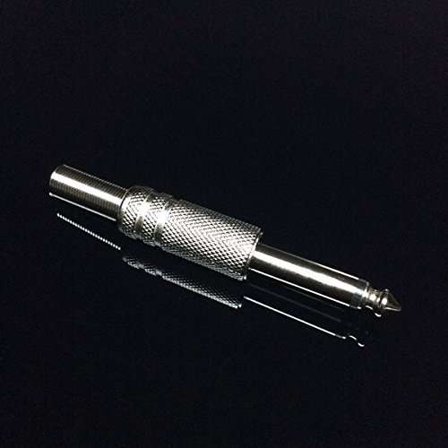 CESS 1/4 Inch TS Audio Phono Tone Male Plug Cable Connector - 1/4" 6.35mm TS Guitar Cable Plug (10 Pack) 2