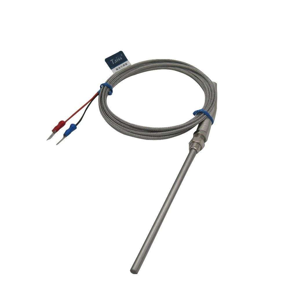 LKAIBIN K Type Thermistor Temperature Sensor Probe Temperature Controller,100mm/4 Long Probe Thermocouple 1