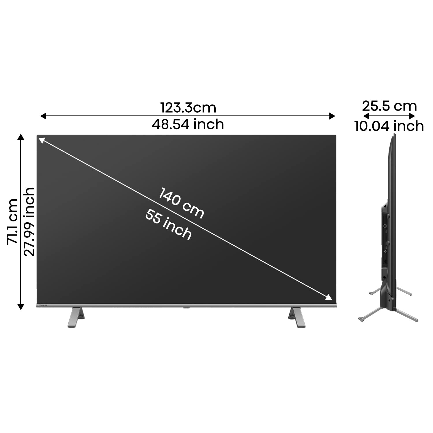 TOSHIBA 139 cm (55 inches) Bezelless Series 4K Ultra HD Smart LED Google TV 55C350LP (Black) 6