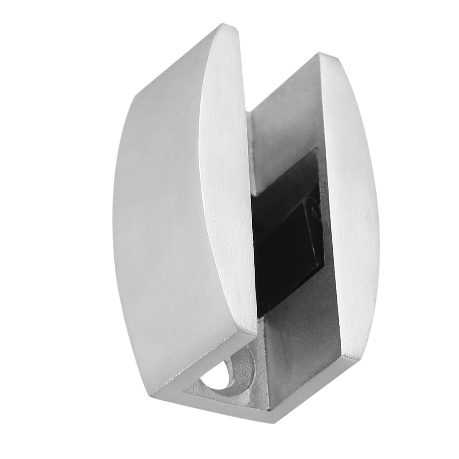 304 Stainless Steel Floor Bottom Guide for Frameless Sliding Glass Doors Stable Smooth Movement Brushed Surface Treatment Shower Room Glass Partition Silver 4