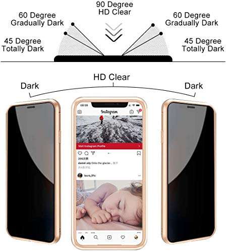 Privacy Magnetic Case for iPhone XR, Anti Peep Magnetic Adsorption Privacy Screen Protector Double Sided Tempered Glass Metal Bumper Frame Anti-Peeping Phone Case Anti-Spy Cover for iPhone XR 3