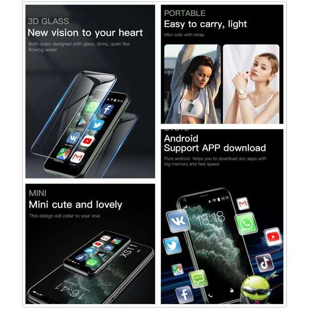 SOYES XS11 Mini Cute Smartphone 1GB RAM 8GB ROM 2.5' Android 6.0 2.0MP Dual Sim Google Play GPS Mobile Phone Green 3