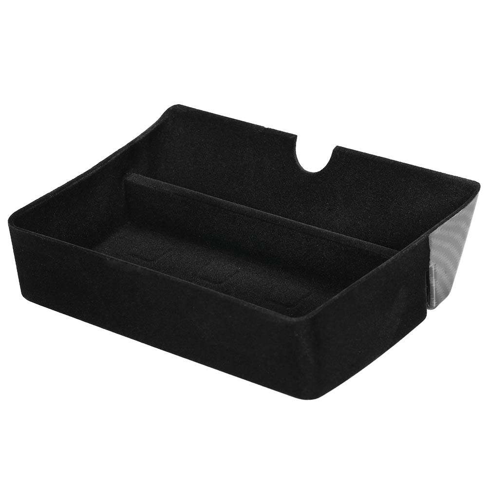 Negaor Storage Bin Carbon Fiber Center Console Drawer Tray Compatible with Tesla Model S/X 2012-2019 DC1 4