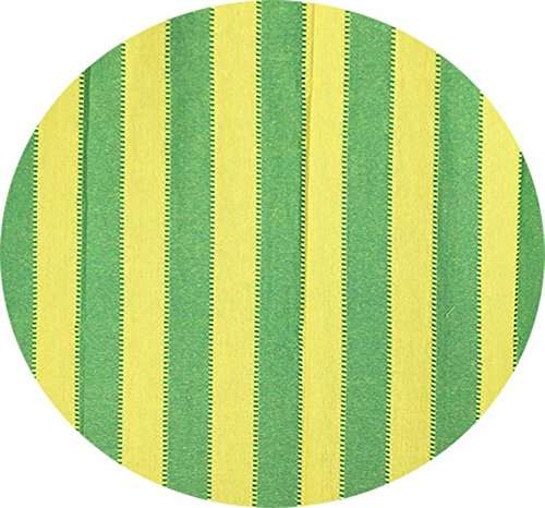 New Ladies Zone Green Yellow Strip Loop Windew Curtains setof 2 pc 4X5 FEET 3