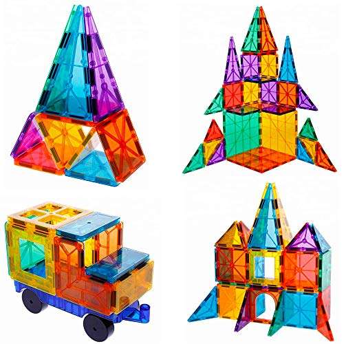 Smart Saver Magnetic Blocks for Kids Tiles - 45 Pieces Set Gifts for Girls, Boys, Magnetic Blocks for Kids 3+ Years, 4 5 6 7 8 9 10/ Constructing & Learning Builder Educational Kids Magnetic Blocks Game 2