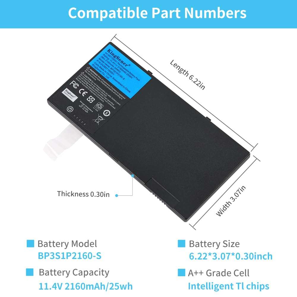 KingSener BP3S1P2160-S Battery for GETAC F110 Tablet BP3S1P2160 BP3S1P2160-S Bateria 11.4V 2160mAh 24WH 2