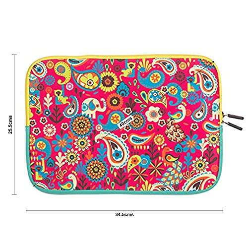 Chumbak Laptop Sleeve Bags for Women | Laptop Case Cover Pouch Bags for Ladies | Office/College Laptop Bags | Compatible with Hp/Dell/MacBook Air 5