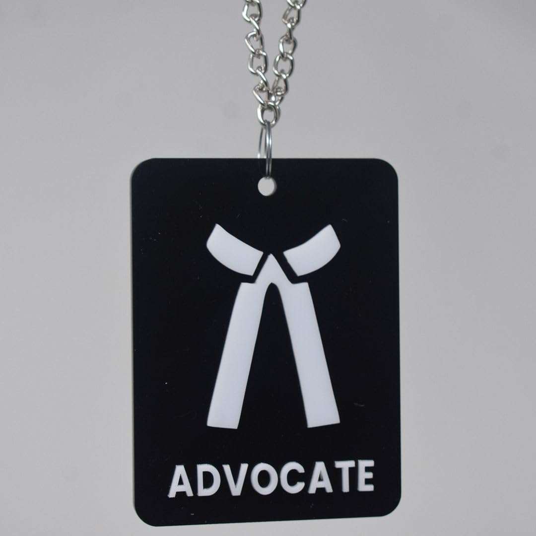 CVANU Acrylic Car Hanging Accessories ADVOCATE Embossed Both Side for Car Decoration(3" x4inch)_c1 3